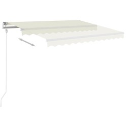 Auvent rétractable automatique 300x250 cm Crème 