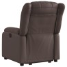 Fauteuil inclinable électrique marron similicuir 