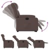 Fauteuil inclinable électrique marron similicuir 