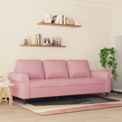 Canapé à 3 places Rose 180 cm Velours 