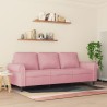 Canapé à 3 places Rose 180 cm Velours 