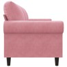 Canapé à 3 places Rose 180 cm Velours 