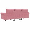 Canapé à 3 places Rose 180 cm Velours 