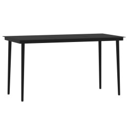 Ensemble à manger de jardin 5 pcs Noir 