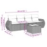 Salon de jardin avec coussins 5 pcs marron résine tressée 
