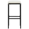 Ensemble de bar de jardin avec coussins 5 pcs Noir 