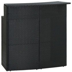 Ensemble de bar de jardin avec coussins 5 pcs Noir 