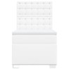 Sommier à lattes de lit avec matelas Blanc 90x200 cm Similicuir 