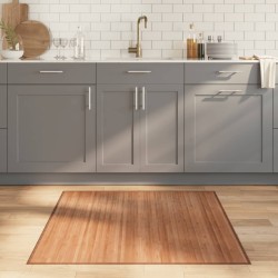 Tapis carré naturel 100x100 cm bambou 