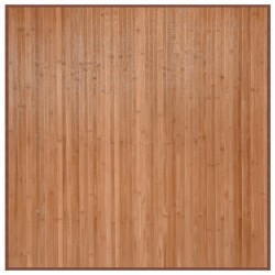 Tapis carré naturel 100x100 cm bambou 