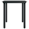 Ensemble à manger de jardin 5 pcs Gris et noir 