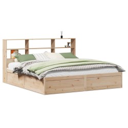 Cadre de lit sans matelas 200x200 cm bois massif de pin 