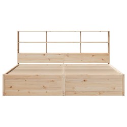 Cadre de lit sans matelas 200x200 cm bois massif de pin 
