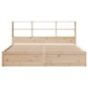 Cadre de lit sans matelas 200x200 cm bois massif de pin 