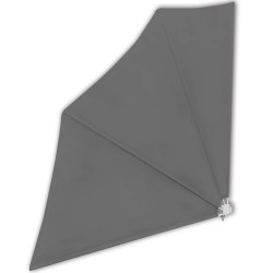 Auvent latéral pliable de balcon Gris 140x140 cm 