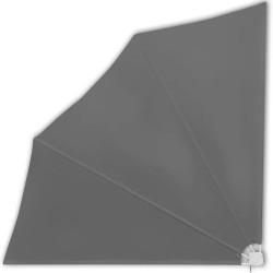 Auvent latéral pliable de balcon Gris 140x140 cm 