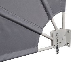 Auvent latéral pliable de balcon Gris 140x140 cm 
