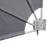 Auvent latéral pliable de balcon Gris 140x140 cm 