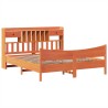 Cadre de lit sans matelas cire marron 180x200cm bois pin massif 