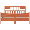 Cadre de lit sans matelas cire marron 180x200cm bois pin massif 