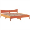 Cadre de lit sans matelas cire marron 180x200cm bois pin massif 