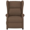 Fauteuil inclinable électrique à oreilles marron tissu 