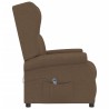 Fauteuil inclinable électrique à oreilles marron tissu 