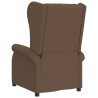 Fauteuil inclinable électrique à oreilles marron tissu 