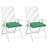 Coussins de palette lot de 2 vert 50x50x7 cm tissu oxford 