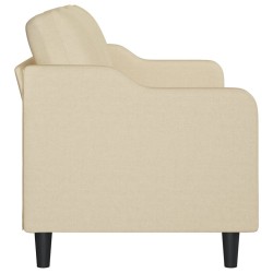 Canapé à 3 places Crème 180 cm Tissu 