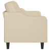 Canapé à 3 places Crème 180 cm Tissu 