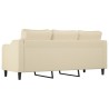Canapé à 3 places Crème 180 cm Tissu 