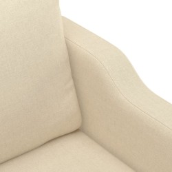 Canapé à 3 places Crème 180 cm Tissu 