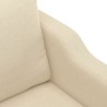 Canapé à 3 places Crème 180 cm Tissu 