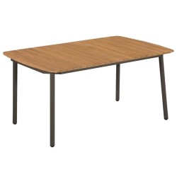 Ensemble à manger de jardin 7 pcs Résine tressée Noir 