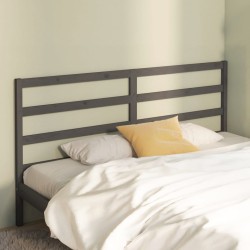 Tête de lit Gris 186x4x100 cm Bois massif de pin 