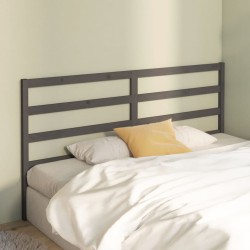 Tête de lit Gris 186x4x100 cm Bois massif de pin 