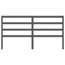 Tête de lit Gris 186x4x100 cm Bois massif de pin 