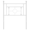Tête de lit métal blanc 80 cm 