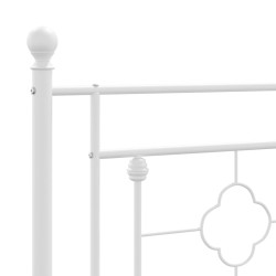 Tête de lit métal blanc 80 cm 