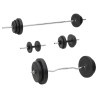 Ensemble d'haltères et de barres avec plaques 90 kg 
