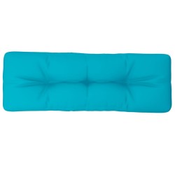 Coussin de palette turquoise 120x40x12 cm tissu 