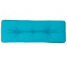 Coussin de palette turquoise 120x40x12 cm tissu 