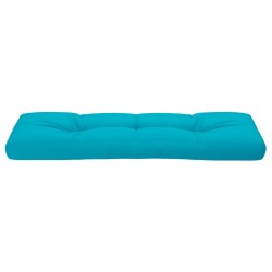 Coussin de palette turquoise 120x40x12 cm tissu 
