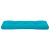 Coussin de palette turquoise 120x40x12 cm tissu 
