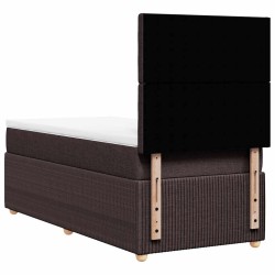 Sommier à lattes de lit avec matelas Marron foncé 80x200 cm 