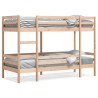 Lit superposé sans matelas 90x190 cm bois de pin massif 