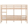 Lit superposé sans matelas 90x190 cm bois de pin massif 