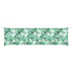 Coussin de banc de jardin motif de feuilles 180x50x7 cm 