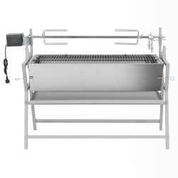 Broche à rôtir de barbecue Fer et acier inoxydable   